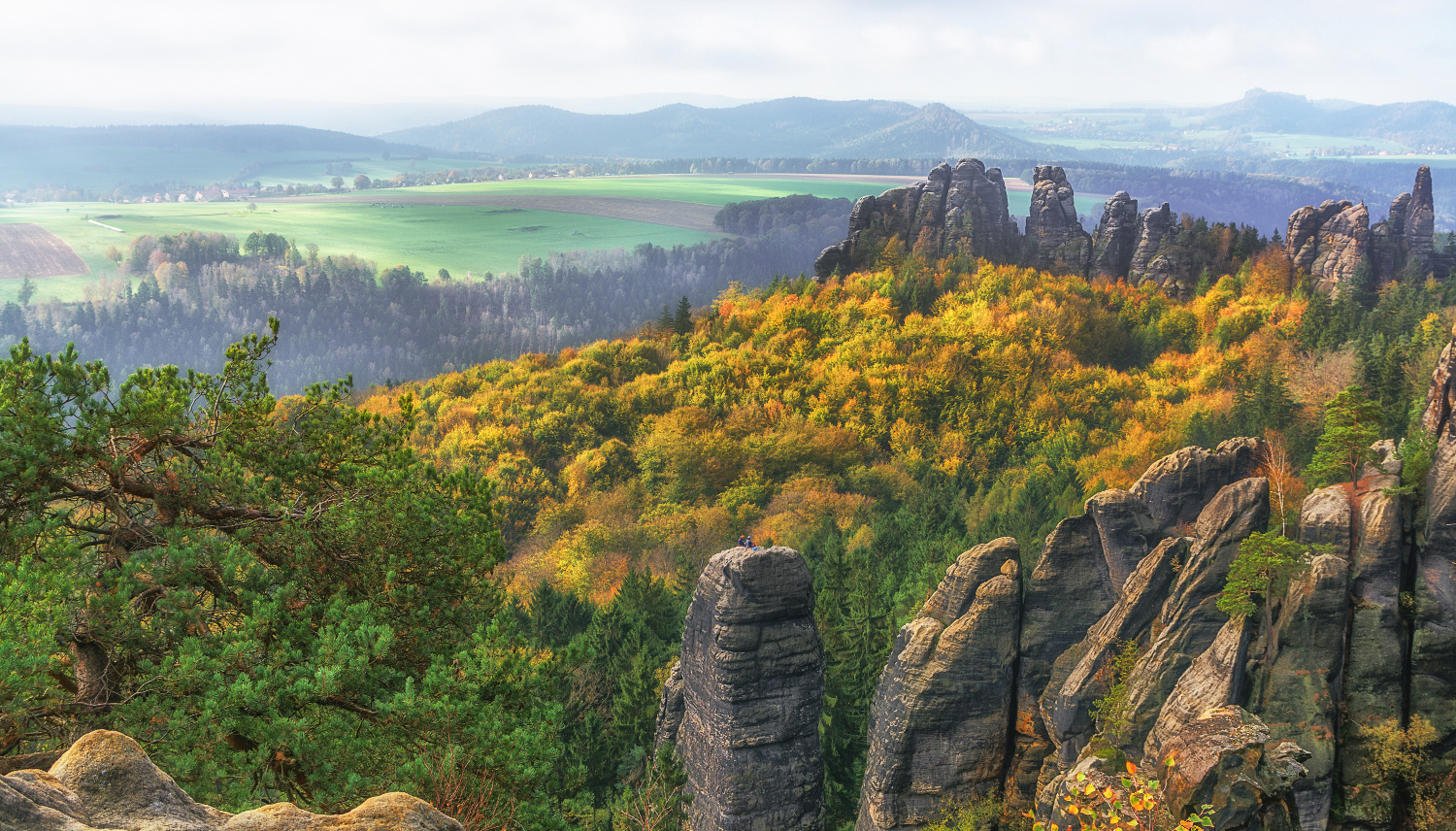 Herbst im Elbsandsteingebirge