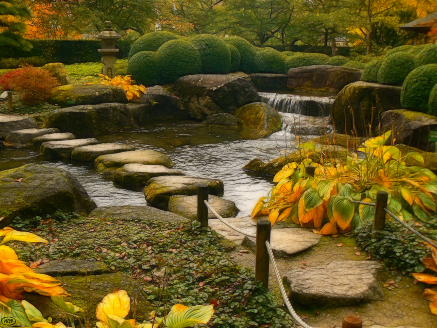Herbst im japanischen Garten (3) Foto & Bild