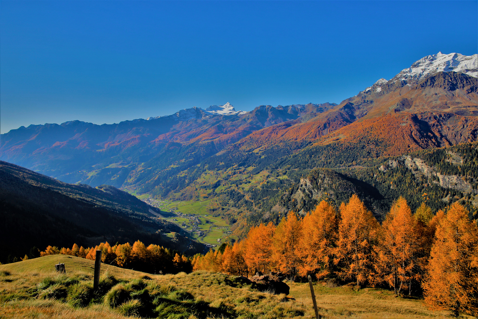 Herbst im Puschlavertahl Graubünden Schweiz 