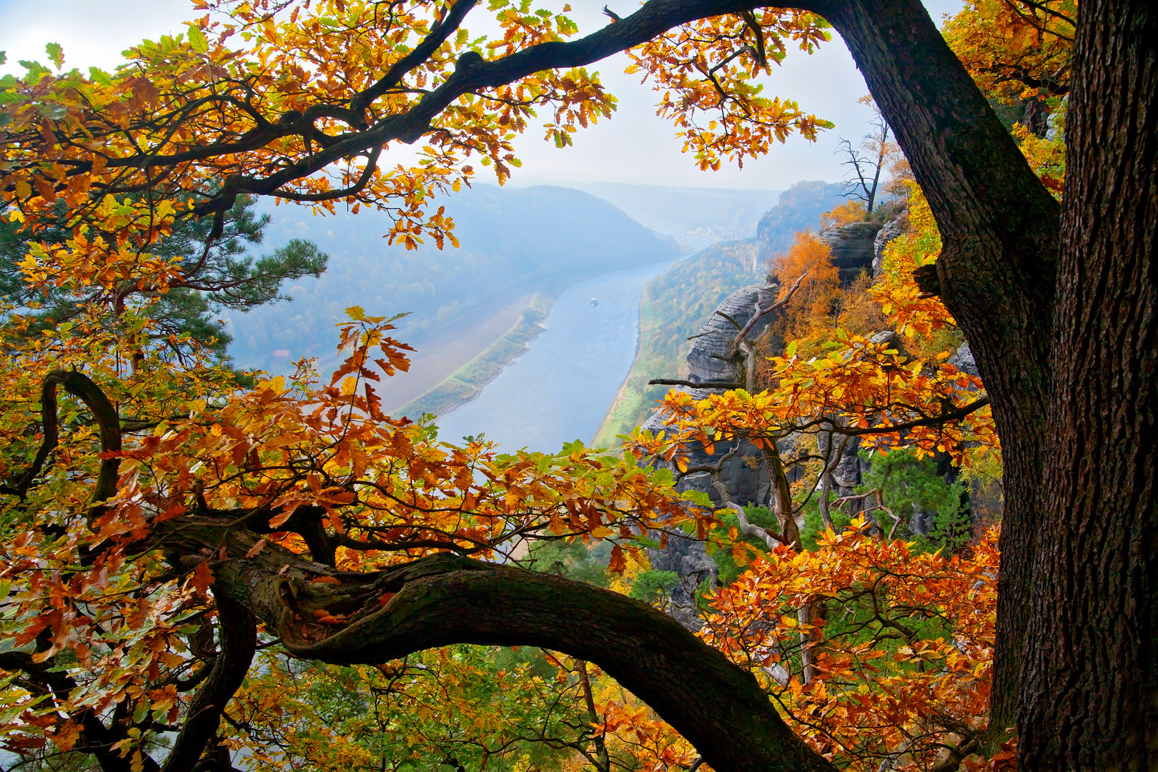 Herbst in der Sächsischen Schweiz, Deutschland