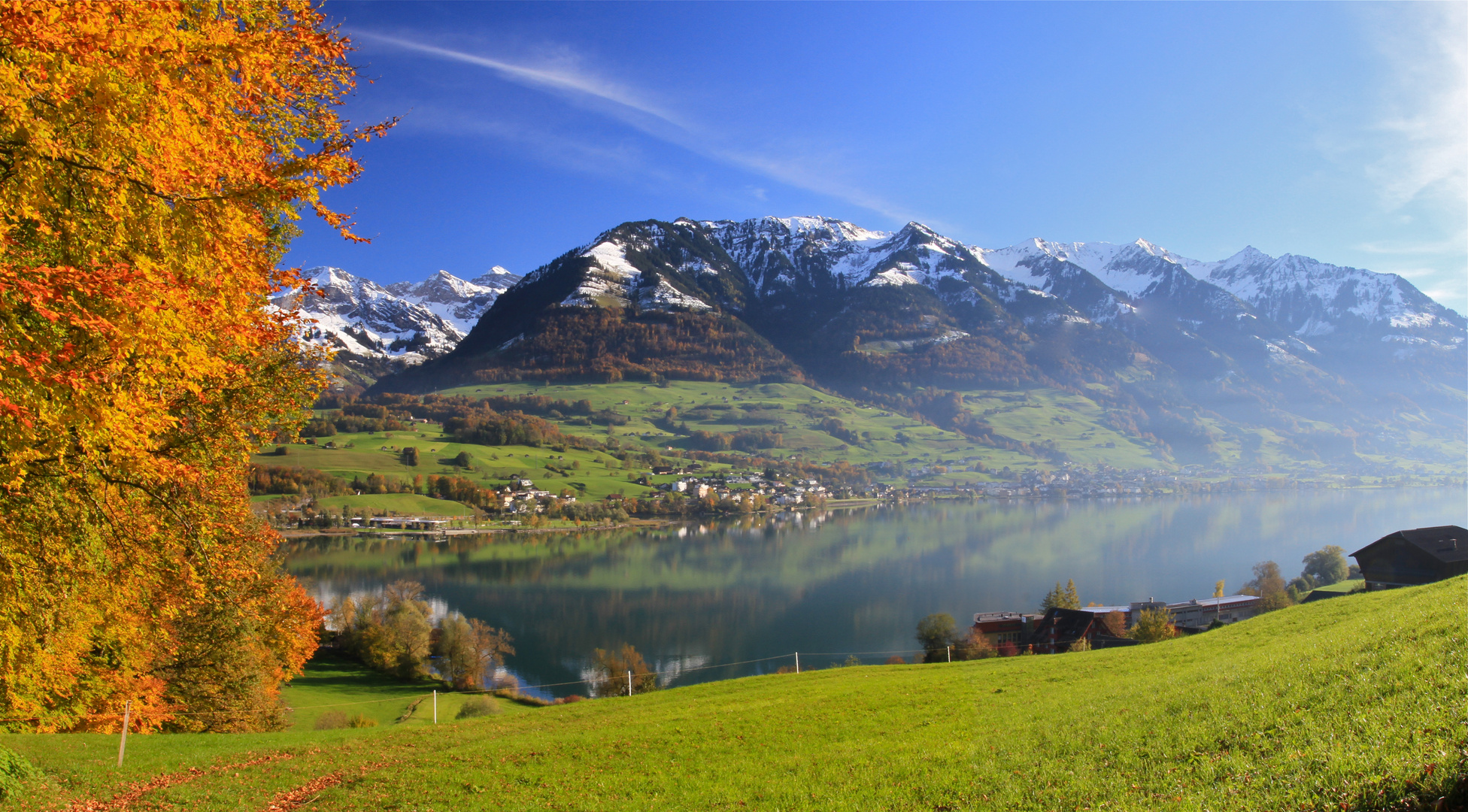 Herbst in Obwalden, Sarnersee