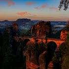 Herbst Morgen in der Sächsichen Schweiz Basteiberücke