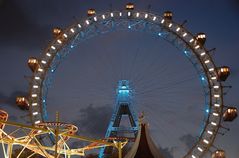 Herbst-Prater abends; Rießenrad 1