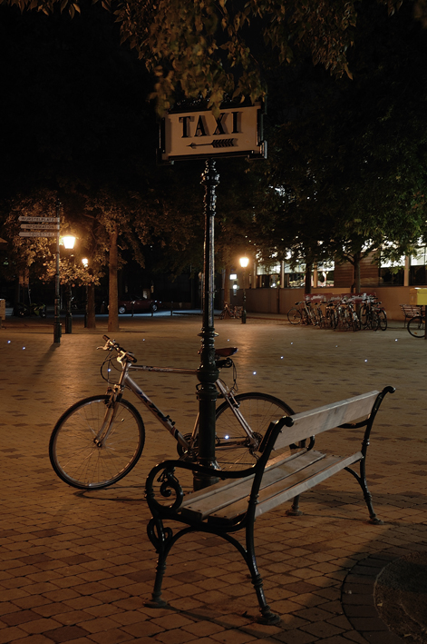 Herbst-Prater abends, Taxi