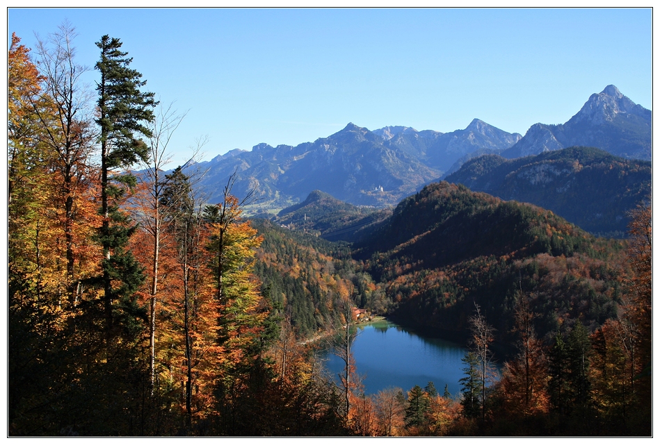 Herbst-See-Alpen