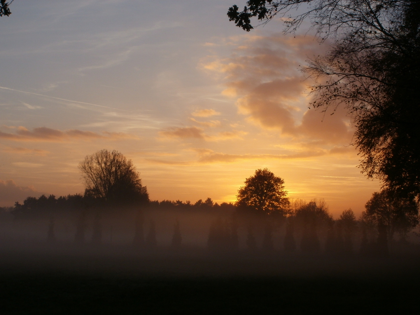 Herbst Sonnenuntergang