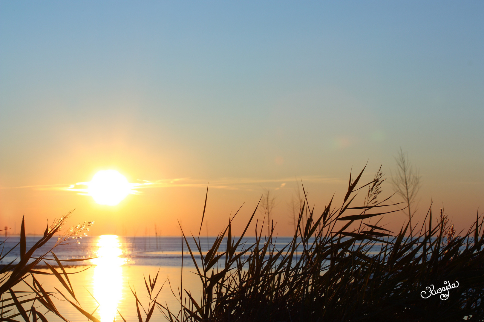 Herbst-Sonnenuntergang