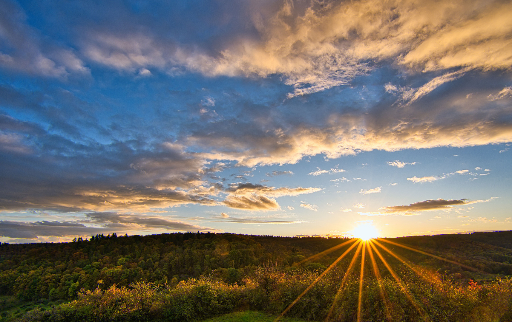 Herbst Sonnenuntergang