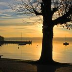 HERBST SONNENUNTERGANG AM AMMERSEE