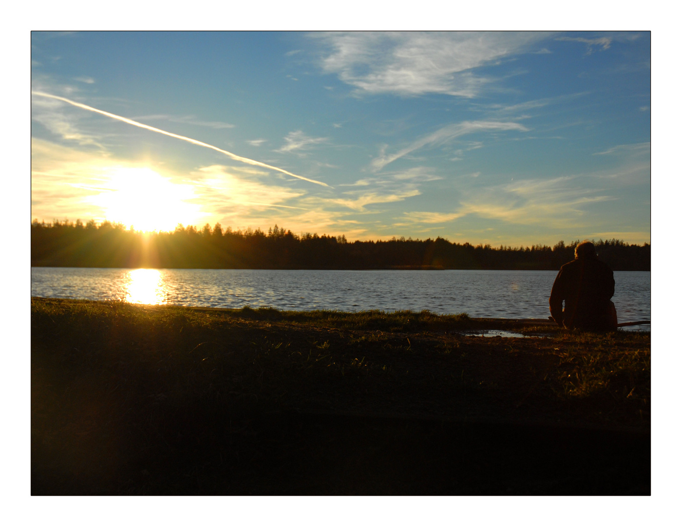 Herbst-Sonnenuntergang