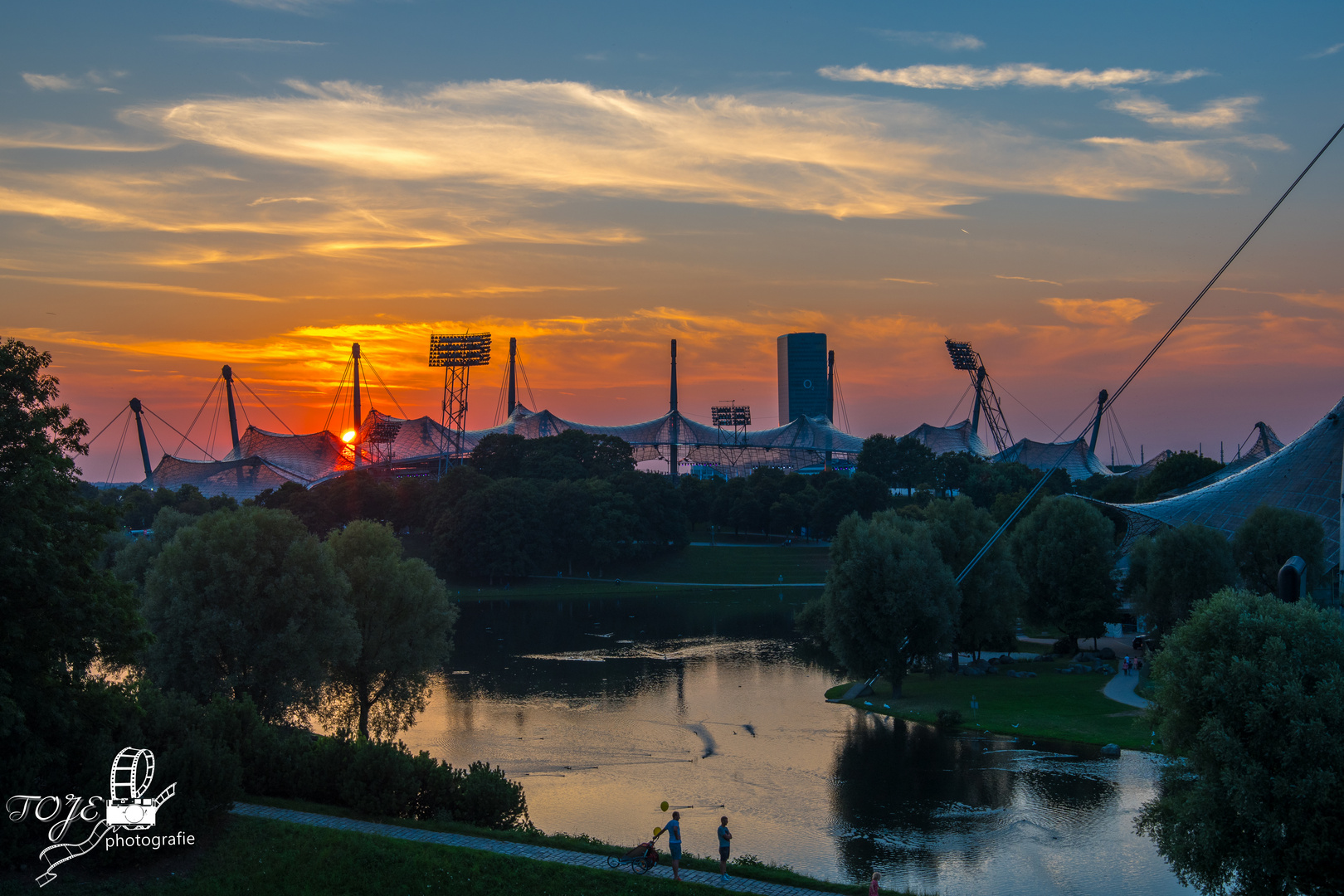 Herbst Sonnenuntergang Olypark