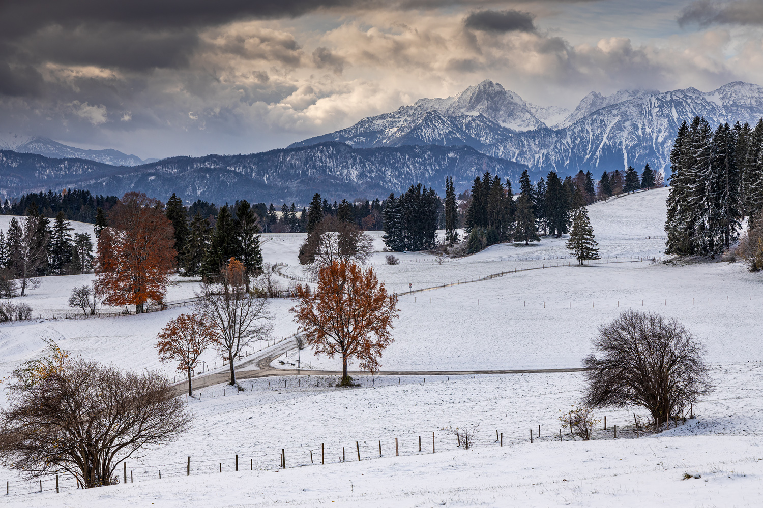 herbst trifft auf winter