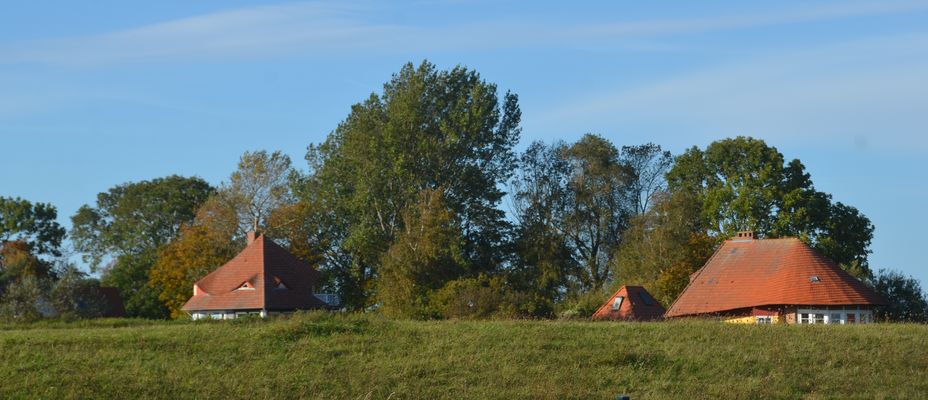 Herbst und Max Taut Häuser Insel Hiddensee