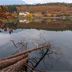 Herbst und Regen Stimmung am Montiggler See