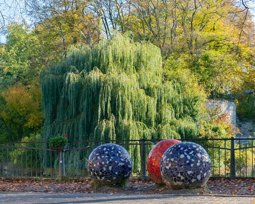 Herbst Zauber in der Nähe von Schloss in Detmold. 