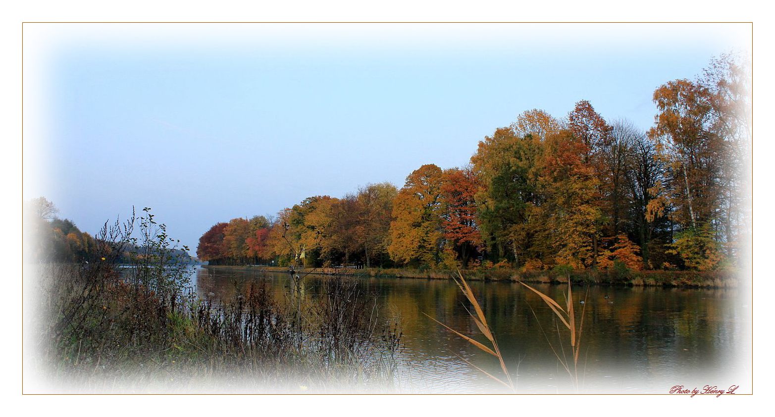 Herbstabend am Mittellandkanal