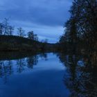 Herbstabend am See