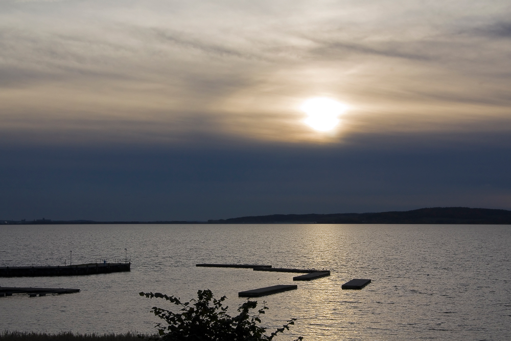 Herbstabend am See