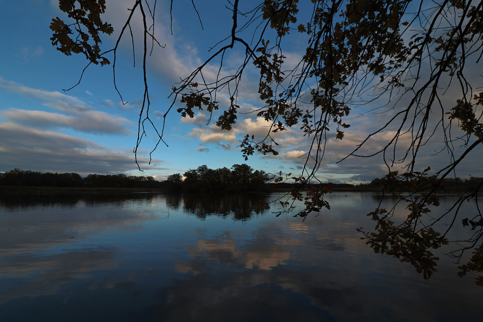 Herbstabend am Teich
