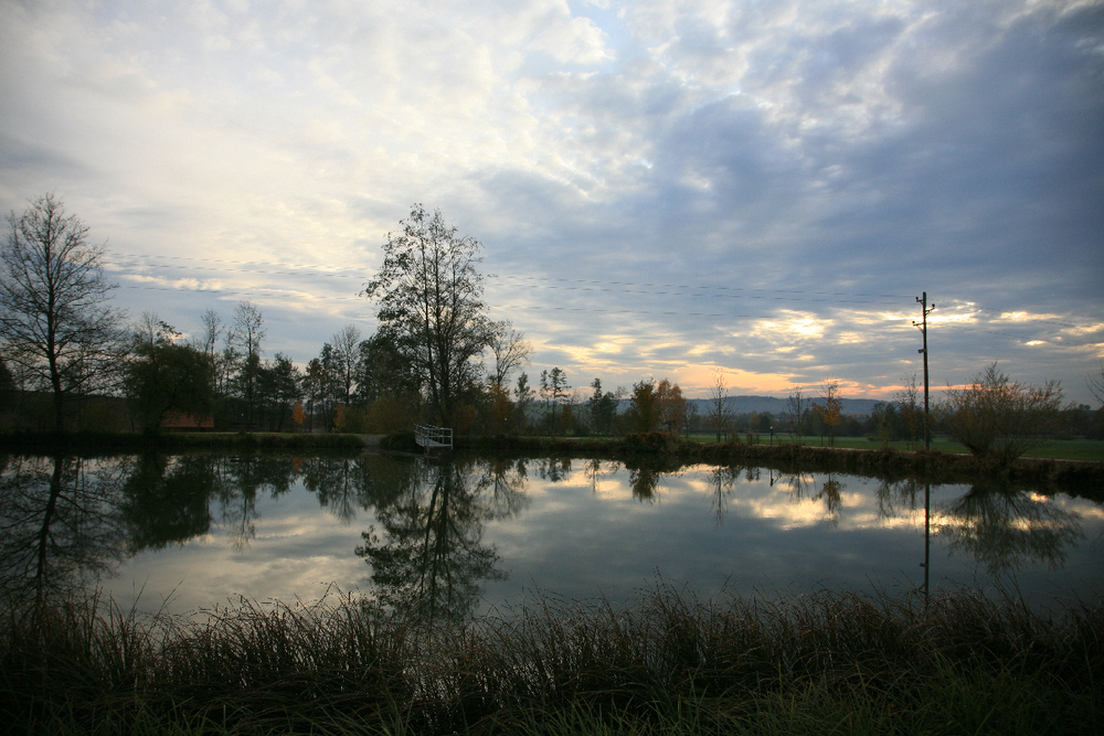 Herbstabend am Weiher