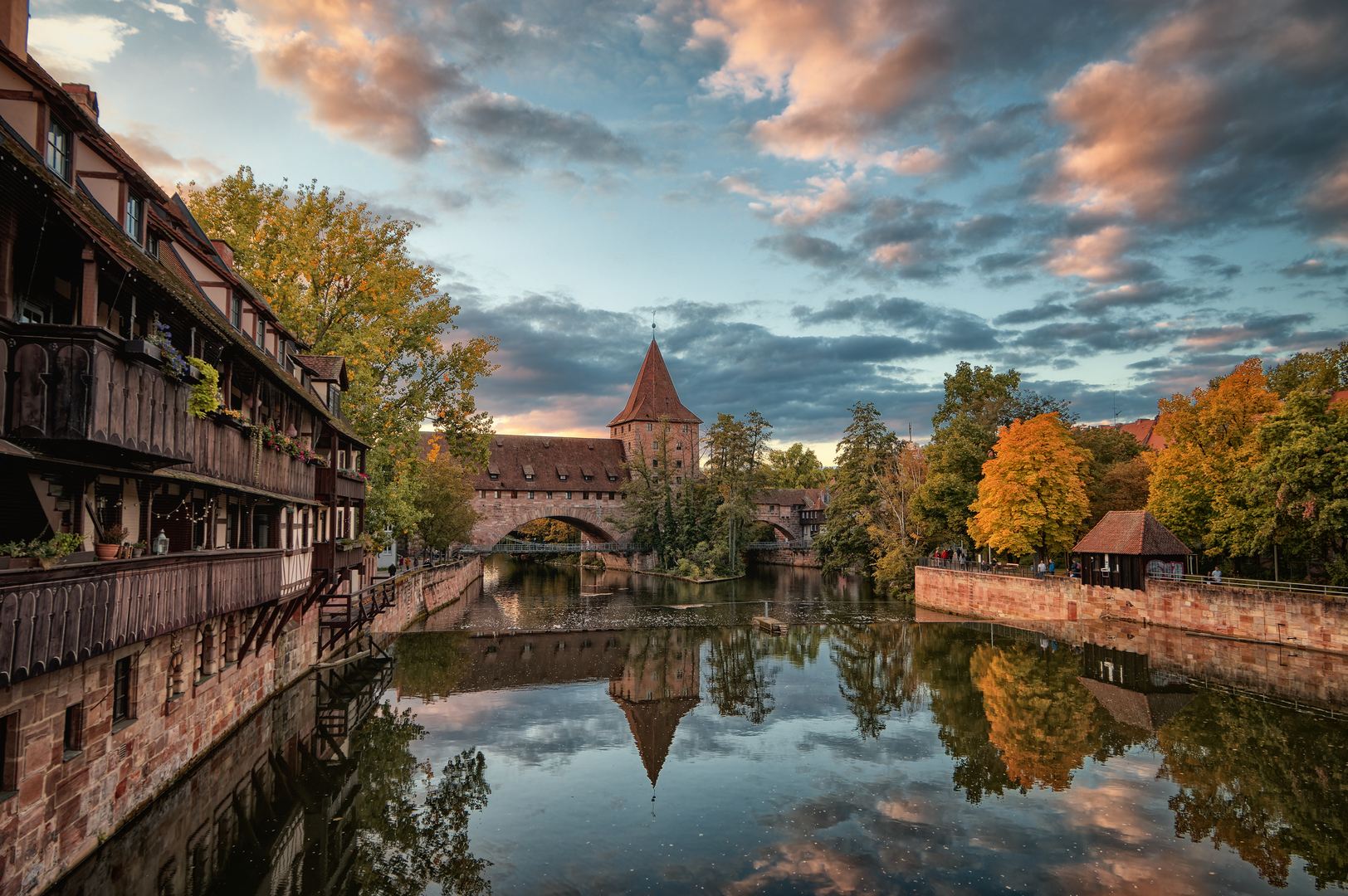 Herbstabend an der Pegnitz