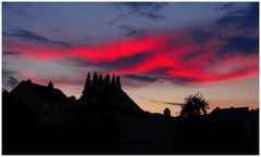 Herbstabend-Himmel