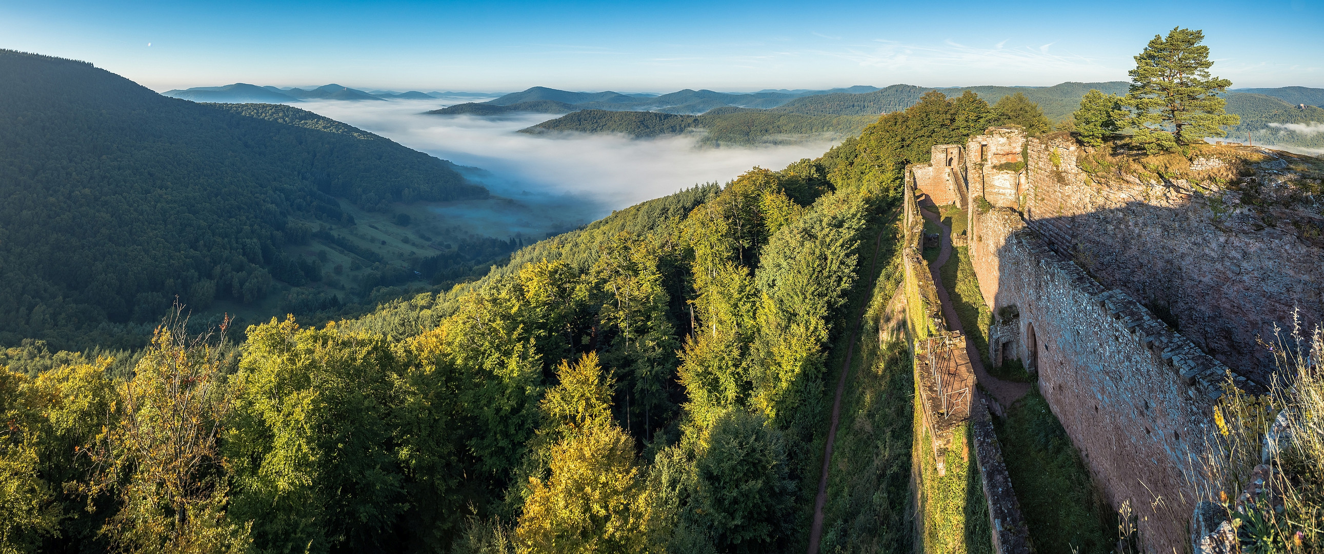 Herbstbeginn an der Ruine Neuscharfeneck