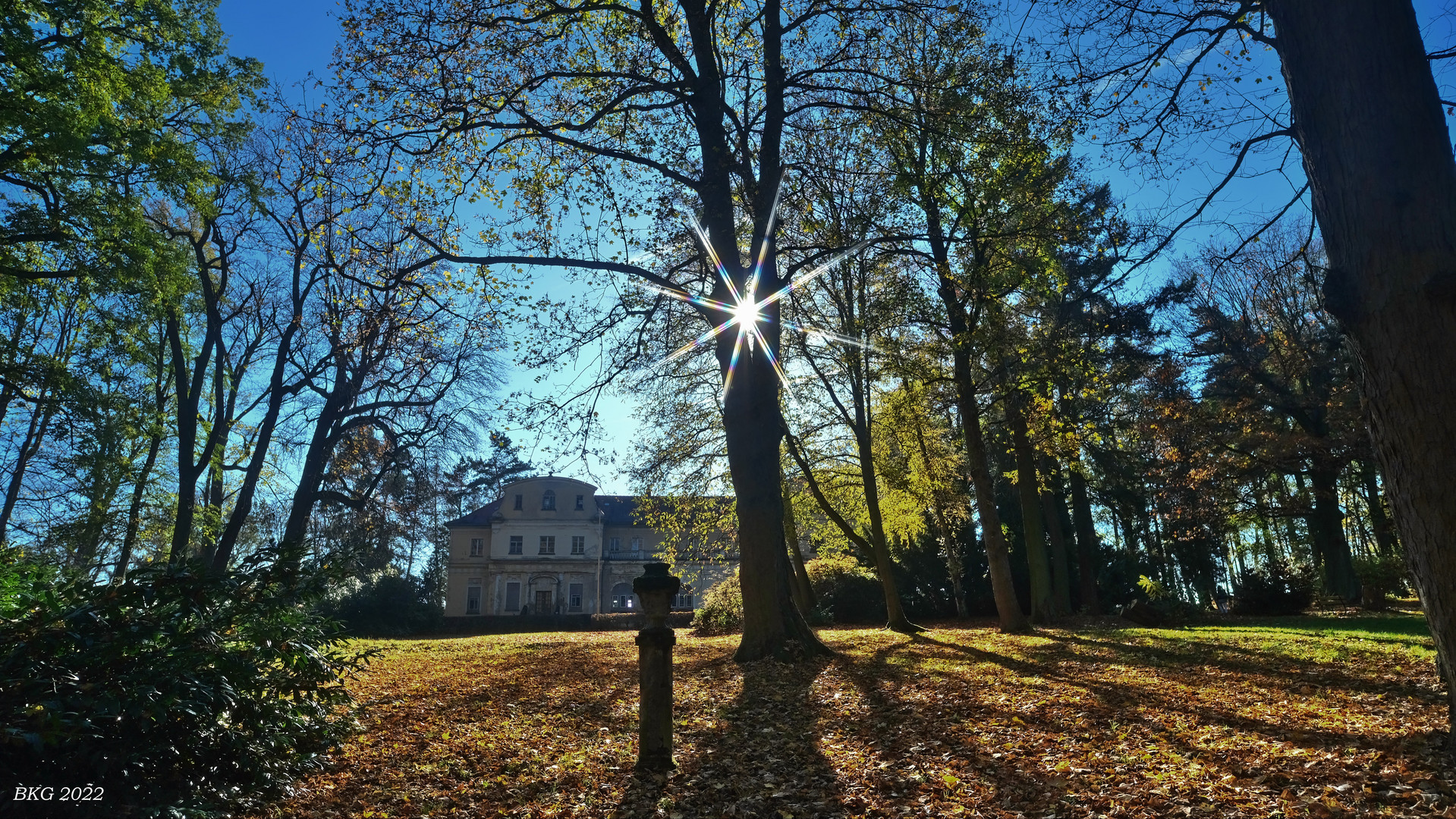 Herbstblick Schlosspark Tannefeld 