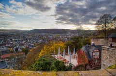 Herbstblick über Marburg