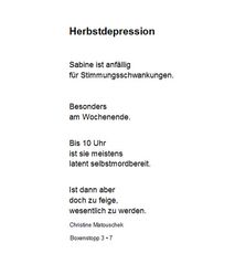 Herbstdepression BS 3 - 7