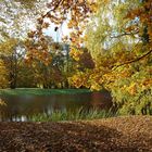 Herbstfärbung im Ludwigsluster Schlosspark am Karauschenteich