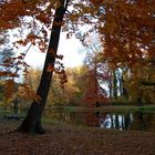 Herbstfärbung im Ludwigsluster Schlosspark Inselteich