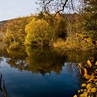 Herbstfärbung spiegelt sich im Vienenburger See