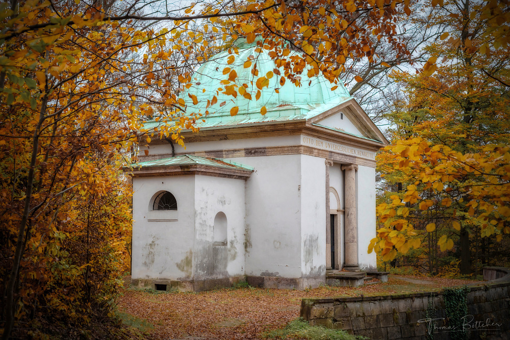 Herbstfarbe gegen Wintergrau