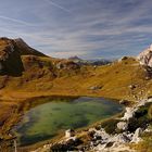 Herbstfarben am Falzàrego Pass (Dolomiten), manchmal hat man das Gefühl in...