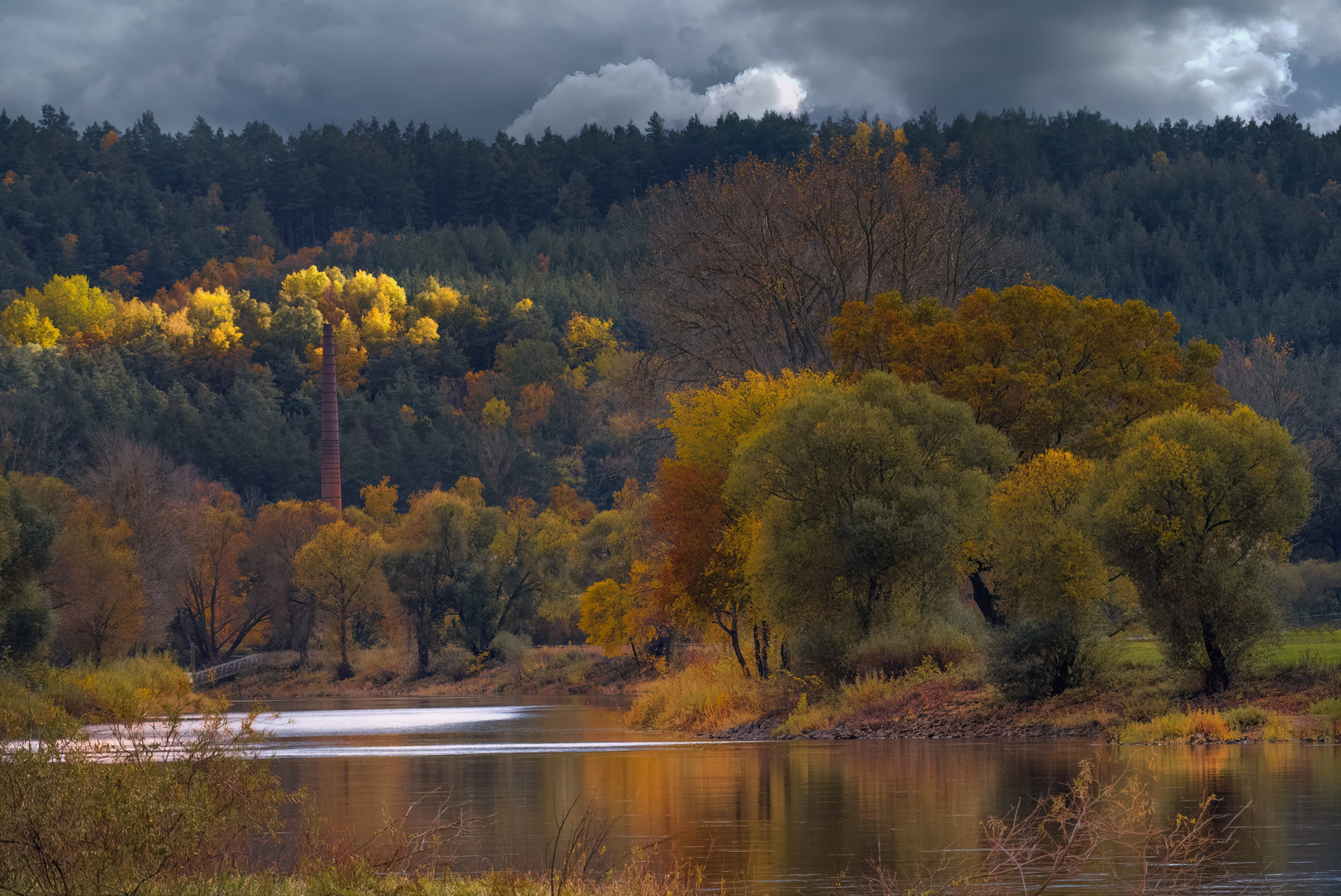 Herbstfarben an der Elbe 