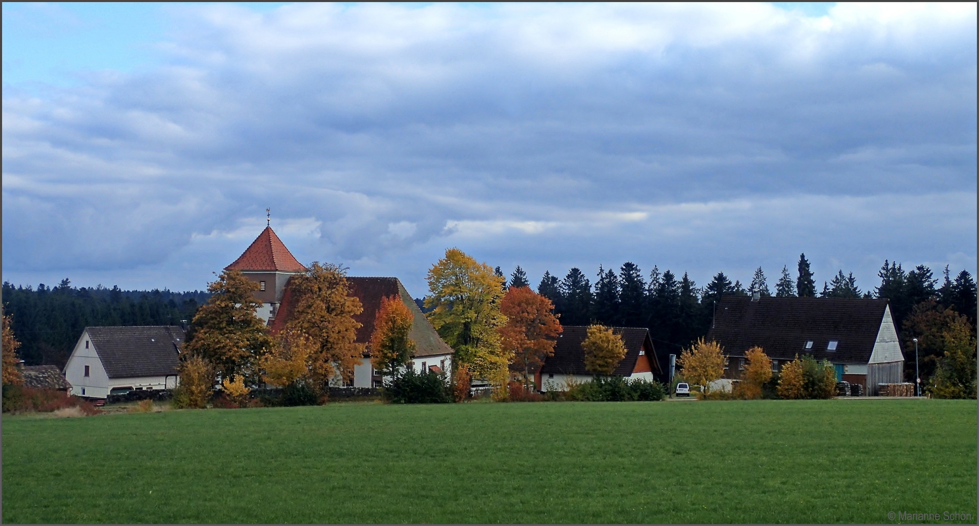 Herbstfarben auch bei uns ringsherum...