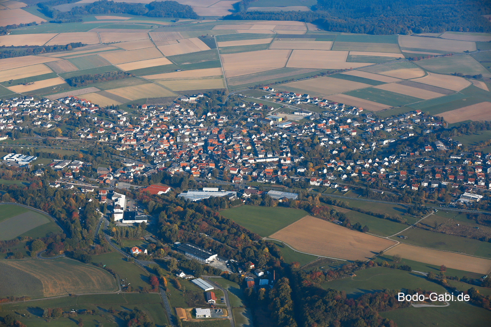 Herbstflug über Brandoberndorf (Lahn-Dill-Kreis)