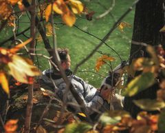 Herbstgenießer an der Isar