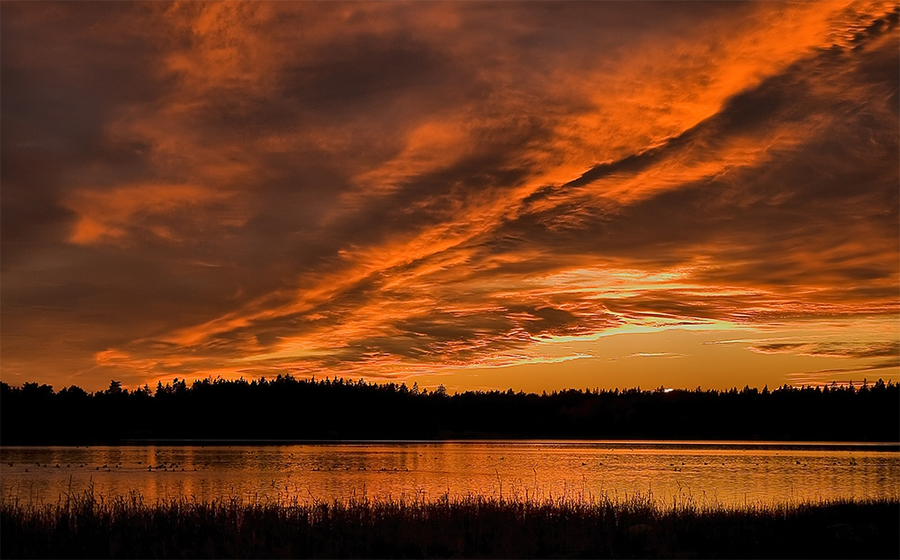 Herbsthimmel nach dem Sonnenuntergang