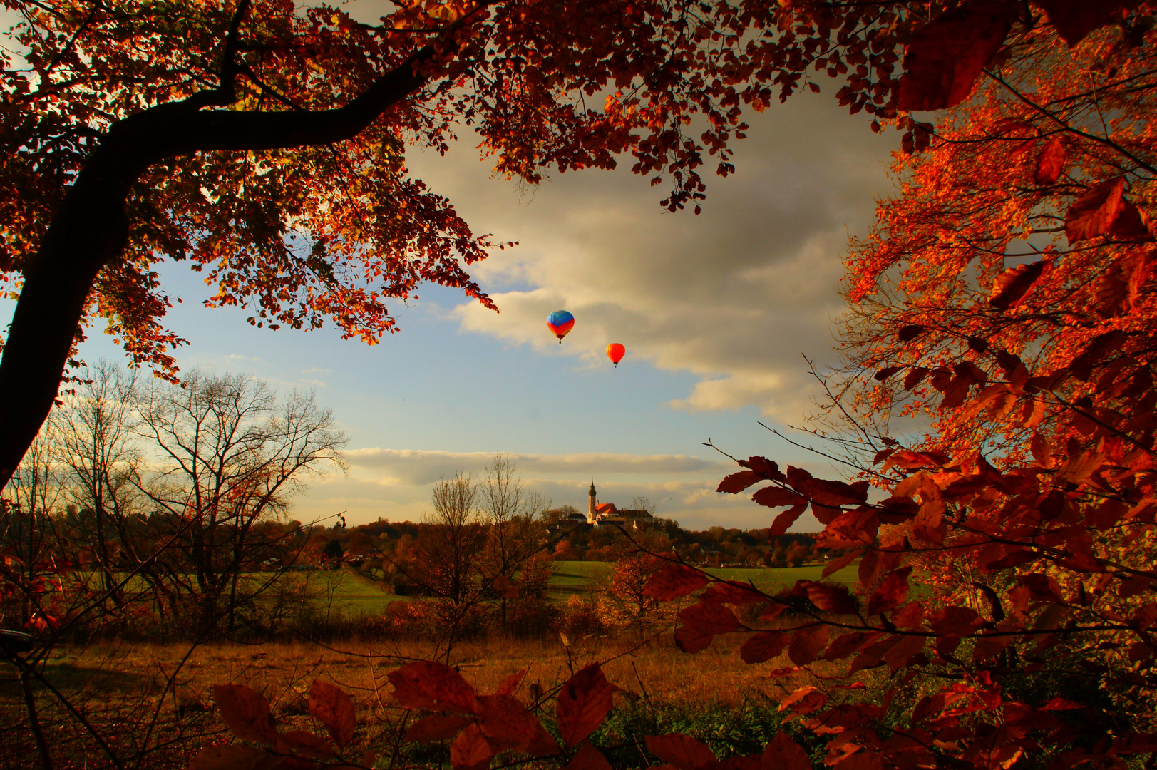 Herbstimpression bei dem Kloster Andechs