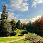 Herbstimpressionen (8): Blick in den Park von Schloss Dyck ...