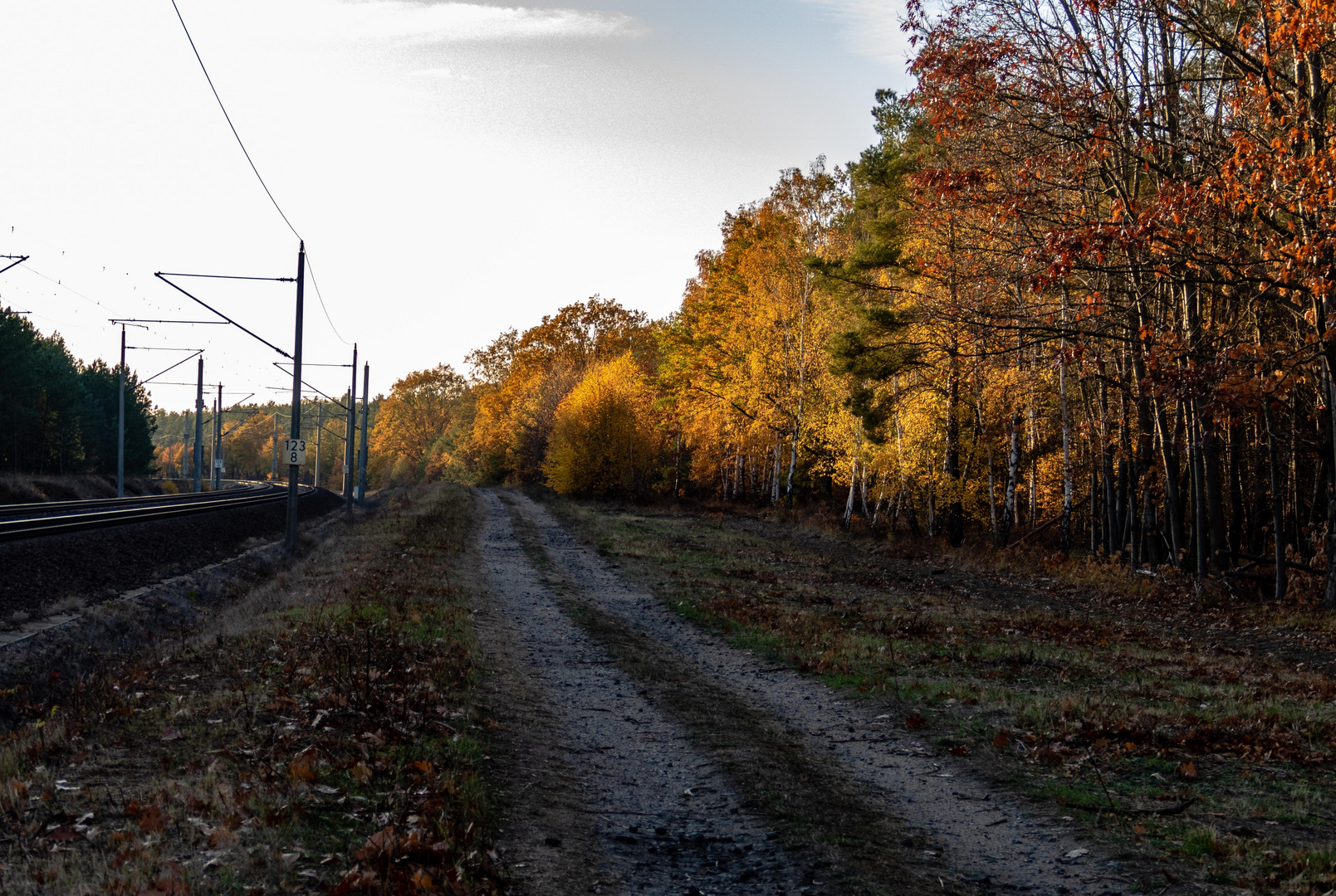 Herbstlandschaft an der Bahnstrecke