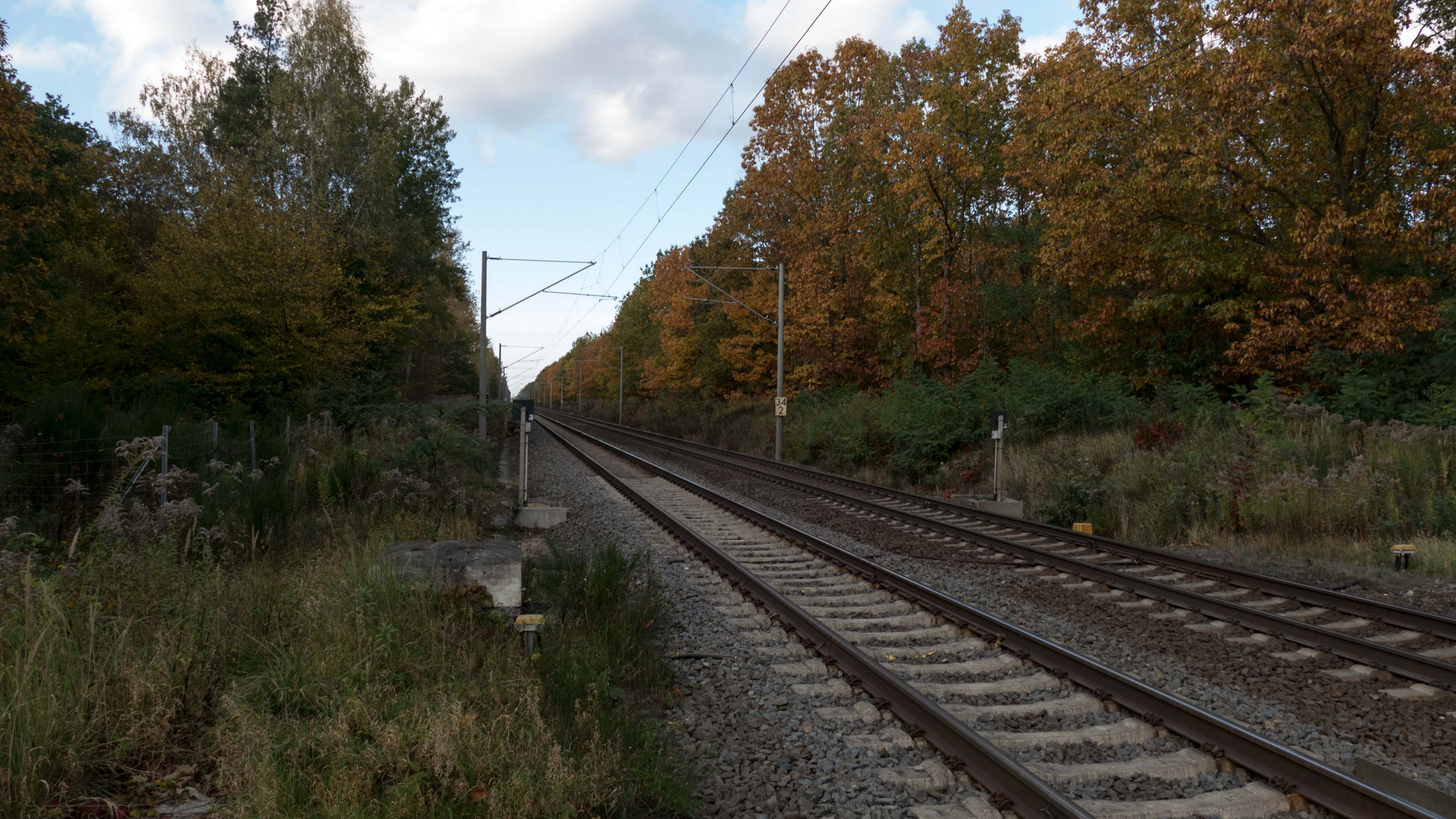 Herbstlandschaft an der Bahnstrecke