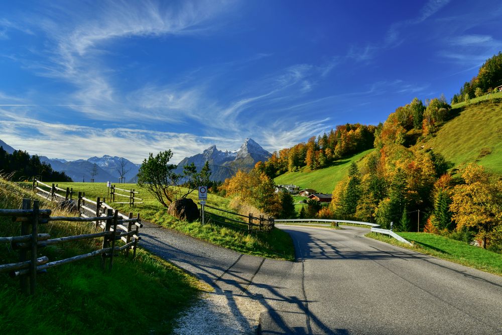 Herbstlandschaft Berchtesgadener Land ...