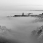 Herbstlandschaft im Nebel