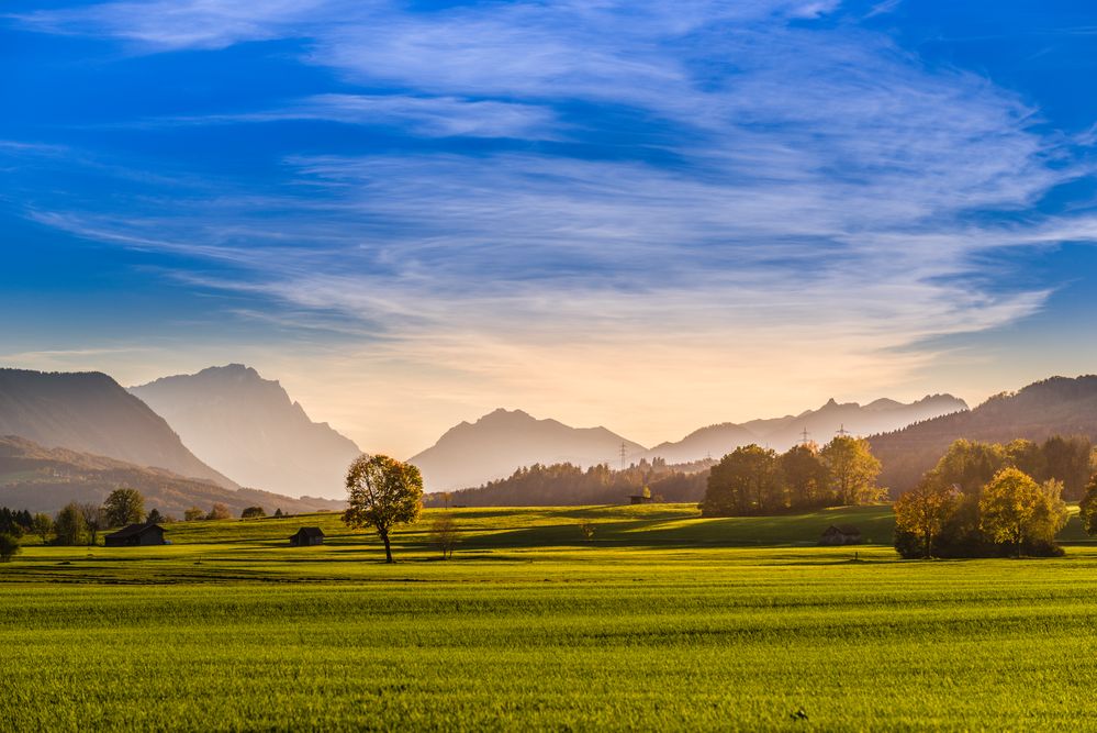 Herbstlandschaft im Pfaffenwinkel, Oberbayern