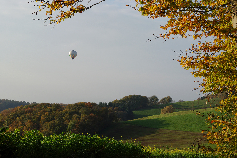 Herbstlandschaft mit Ballon