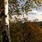 Herbstlandschaft mit Burg (Marksburg)