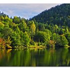 Herbstlandschaft mit Fluss